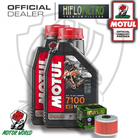 KIT TAGLIANDO 2 LITRI OLIO MOTUL 7100 10W50 FILTRO Kawasaki KX 450 2014 2015 