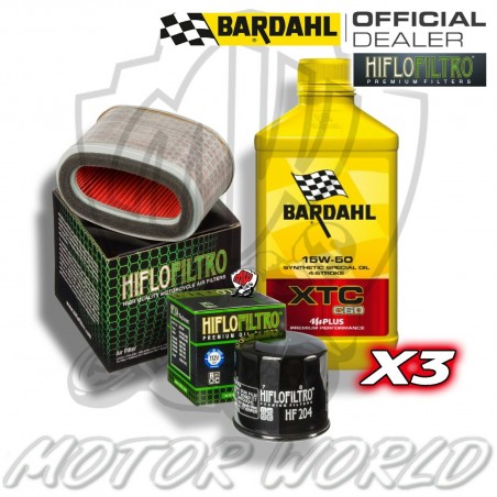 KIT TAGLIANDO 3LT BARDAHL XTC 15W50 FILTRI Honda VT 750 black Spirit 2020 