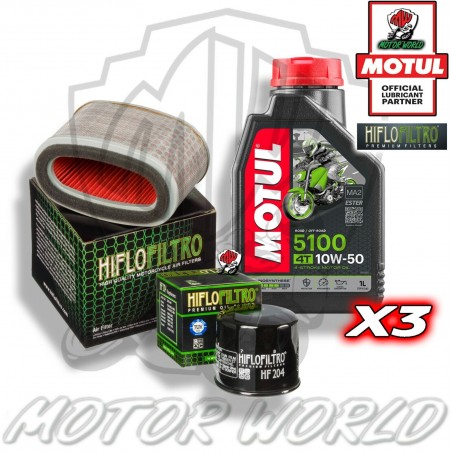 KIT TAGLIANDO 3 LT OLIO MOTUL 5100 10W50 FILTRI Honda VT 750 S 2011 2012 2013