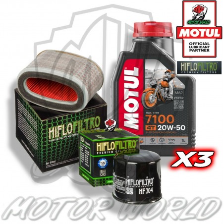 KIT TAGLIANDO 3 LT OLIO MOTUL 7100 20W50 FILTRI Honda VT 750 S 2011 2012 2013