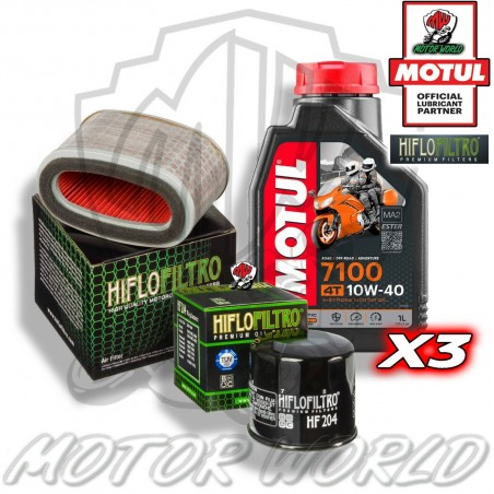 KIT TAGLIANDO 3LT OLIO MOTUL 7100 10W40 FILTRI Honda VT 750 S 2011 2012 2013