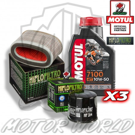 KIT TAGLIANDO 3LT OLIO MOTUL 7100 10W50 FILTRI Honda VT 750 S 2011 2012 2013