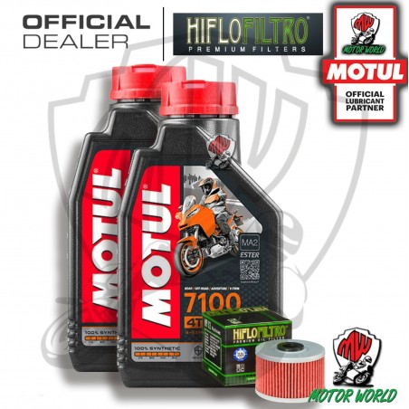 KIT TAGLIANDO 2 LITRI OLIO MOTUL 7100 15W50 FILTRO  Kawasaki KX 450 2014 2015