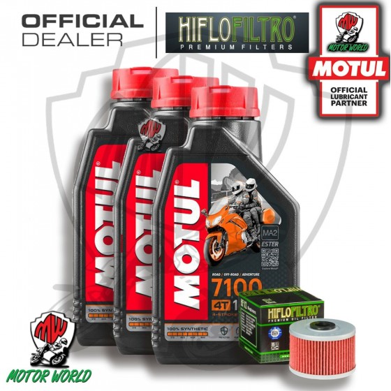 TAGLIANDO 3 LITRI MOTUL 7100 10W40 FILTRO HIFLO Polaris 500 Predator 2005