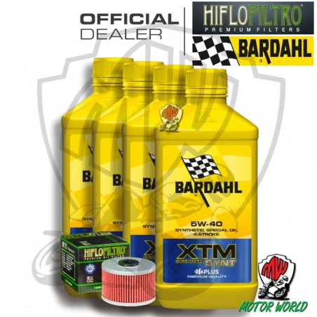 KIT TAGLIANDO 4 LITRI OLIO BARDAHL XTM 5W40 FILTRO Kawasaki KLX 450 R 2020