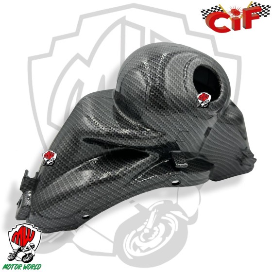 CUFFIA CILINDRO MOTORE CARBONE LOOK VESPA 50 SPECIAL R L N PK FL N V RUSH 102