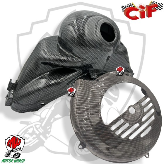 CUFFIA + COPRIVENTOLA CARBON LOOK CARBONE VESPA 50 PRIMAVERA ET3 50 SPECIAL