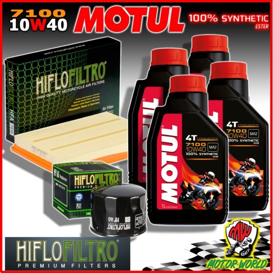 KIT TAGLIANDO OLIO MOTUL 7100 10W40 + FILTRI BMW S 1000 XR 2015 2016 2017 2018