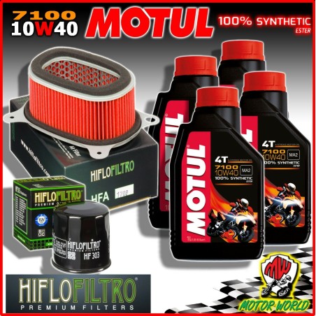 KIT TAGLIANDO OLIO MOTUL 7100 10W40 + FILTRI HONDA XRV 750 Africa Twin 2001 2002