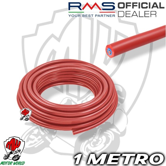 Cavo candela rosso diametro 7mm moto auto ciclomotore piaggio vespa