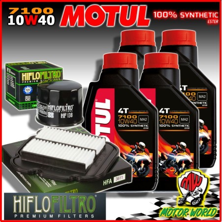 KIT TAGLIANDO OLIO MOTUL 7100 10W40 + FILTRI SUZUKI DL 1000 SE L0 V-Strom 2010