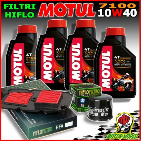 KIT TAGLIANDO OLIO MOTUL 7100 10W40 + FILTRI HIFLO HONDA XL 700 Transalp 2013