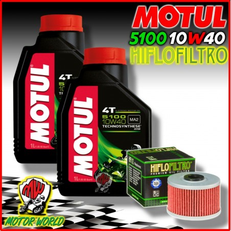 KIT TAGLIANDO 2L OLIO MOTUL 5100 10W40 + FILTRO OLIO Gas Gas 400 FSE / SM  2003