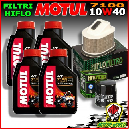 KIT TAGLIANDO OLIO MOTUL 7100 10W40 + FILTRI KAWASAKI Z1000 Z 1000 2009