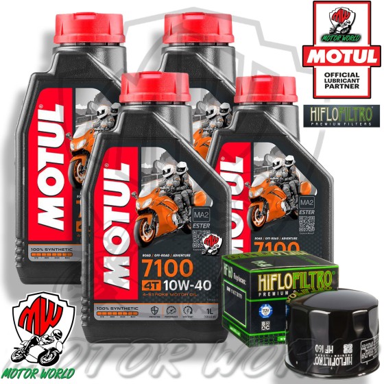 KIT TAGLIANDO OLIO MOTUL 7100 10W40 + FILTRO OLIO Husqvarna 900 Nuda R 2013 2014