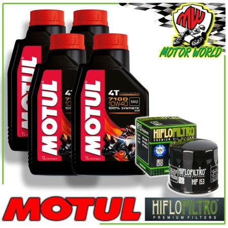 KIT TAGLIANDO MOTUL 7100 10W40 + FILTRO OLIO HF153 Bimota 750 DB1 / S / SR 1985