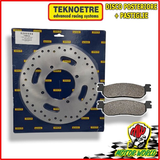 KIT DISCO FRENO POSTERIORE + PASTIGLIE YAMAHA X-MAX SPORT YP R 250 2011 2012