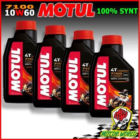 4 LITRI MOTUL 7100 10W60 100% SINTETICO TAGLIANDO MOTO SCOOTER JASO MA2 ESTERE