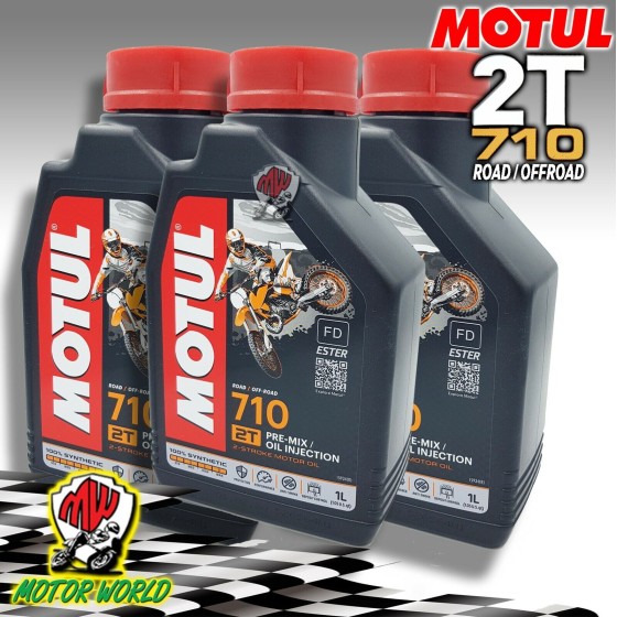 OLIO MOTUL 710 SINTETICO 100% 2tempi MOTO SCOOTER Full Synthetic MISCELA 3 LITRI