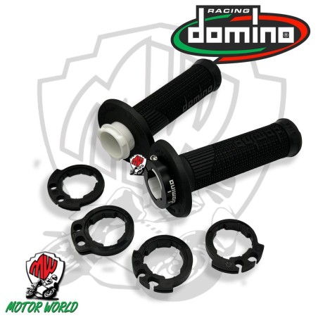 COPPIA MANOPOLE DOMINO D-LOCK NERO LOCK ON KAWASAKI KLX 150/250/300 4T 2016-2021