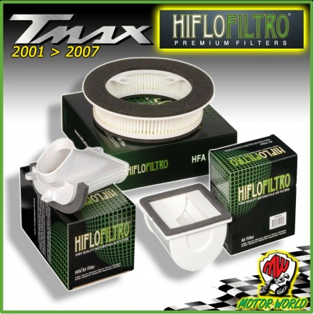 KIT TAGLIANDO 3 FILTRI ARIA ORIGINALI HIFLO per YAMAHA T-MAX TMAX 500 2007