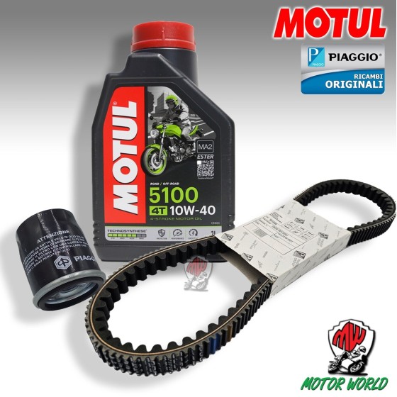 KIT TAGLIANDO OLIO 10W40 CINGHIA FILTRO PIAGGIO DERBI RAMBLA 2ver 250 2008 IN SU