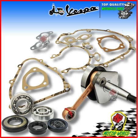 KIT REVISIONE ALBERO MOTORE VESPA 50 PK HP+ CUSCINETTI PARAOLI E GUARNIZIONI