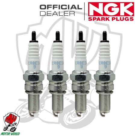 Kit 4 Candele SUZUKI DL V-Strom 650 2012 2013 Con/Senza ABS NGK IRIDIUM CR8EIA-9