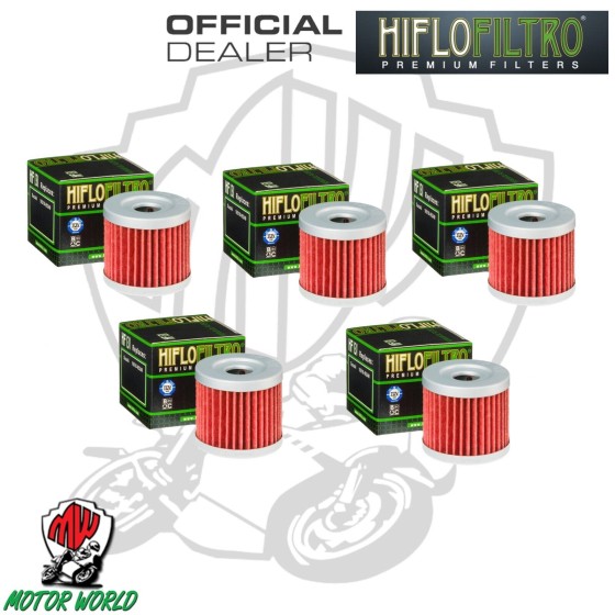 KIT 5 FILTRI FILTRO OLIO HIFLO HF131 Suzuki AN 400 Burgman Winter Edition 2012