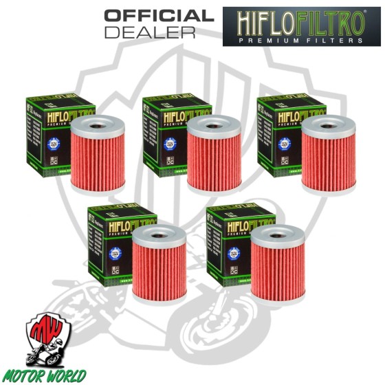 KIT 5 FILTRI FILTRO OLIO HIFLO HF132 Yamaha YP 400 R/RA X-Max 2013 - 2020