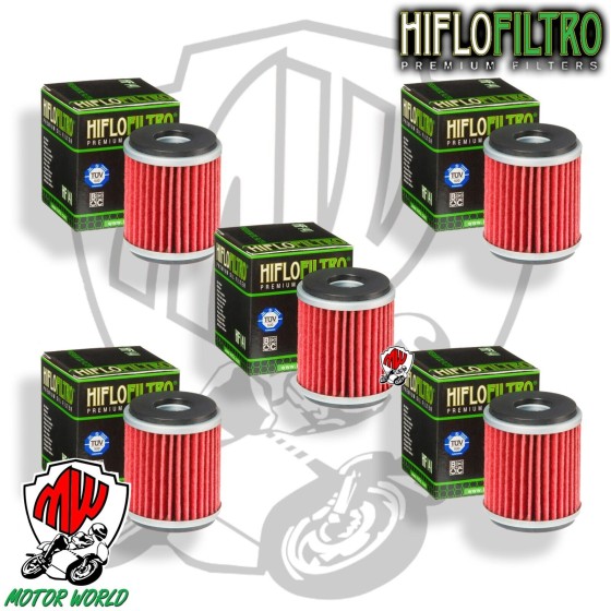 KIT 5 FILTRI OLIO ORIGINALE HIFLO HF141 Yamaha YZ 450 2003 - 2008