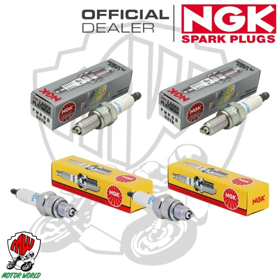 KIT COMPLETO 4 CANDELE NGK PMR8B IRIDIUM + BPR6ES MOTO GUZZI BREVA 1100