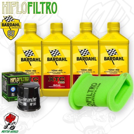 Kit tagliando Olio BARDAHL XTC 10W40 + Filtri KAWASAKI KLE 500 2008