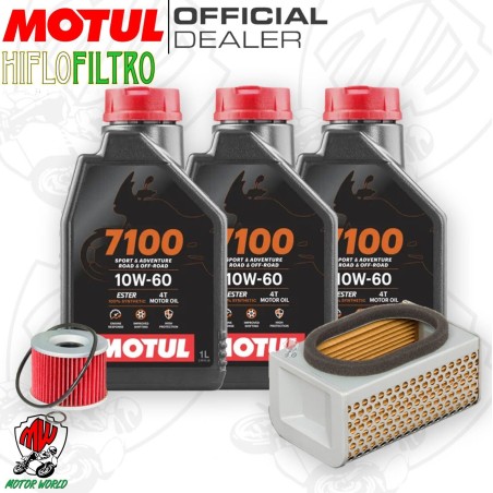 Kit tagliando Olio Motul 7100 10W60 + Filtri KAWASAKI Z 550 GT 1983