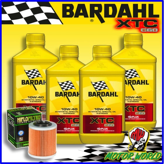 KIT TAGLIANDO 4LT BARDAHL XTC 10W40 + FILTRO APRILIA SL 1000 Falco  2006